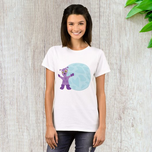 Lila Außerirdischer T-Shirt
