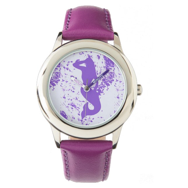 lila Aussichtshilfe Armbanduhr (Vorderseite)