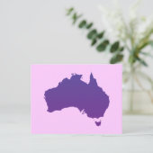 Lila Australien Postkarte (Stehend Vorderseite)