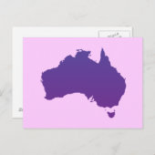 Lila Australien Postkarte (Vorne/Hinten)