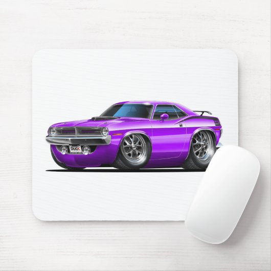 Lila Auto 1970 Plymouths Cuda Mousepad (Mit Mouse)