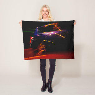 lila Auto Tanz Fleece-Decke Fleecedecke