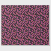 Lila autonale Herbstlaub Geschenkpapier (Flach)