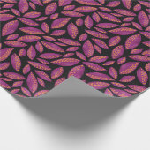 Lila autonale Herbstlaub Geschenkpapier (Ecke)