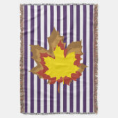 Lila autonale Streifen mit Blätter Decke (Vorderseite Vertikal)