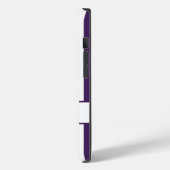 Lila autonale Streifen mit Monogramm Case-Mate iPhone Hülle (Rückseite / Links)