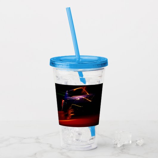 lila Autotanz Acryltrinkbecher (Vorderseite Ice)