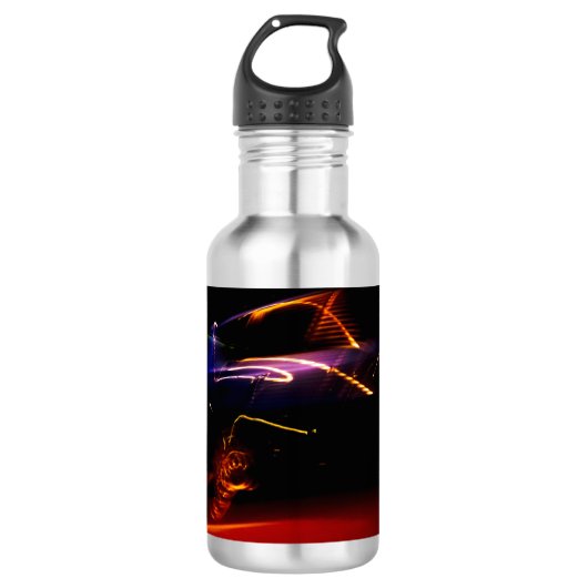 lila Autotanz Edelstahlflasche (Vorderseite)