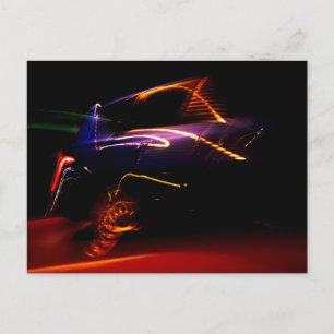 lila Autotanz Feiertagspostkarte