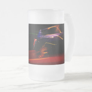 lila Autotanz mattierte Glas Bier Tasse