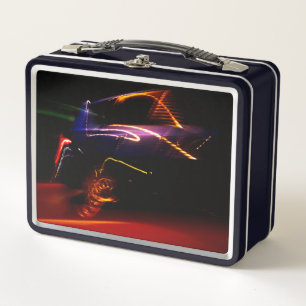 lila Autotanz Metall Lunchbox