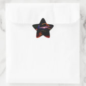 lila Autotanz Stern-Aufkleber (Tasche)