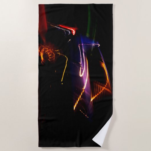 lila Autotanz Strandtuch (Vorderseite)