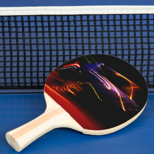 lila Autotanz Tischtennis Schläger