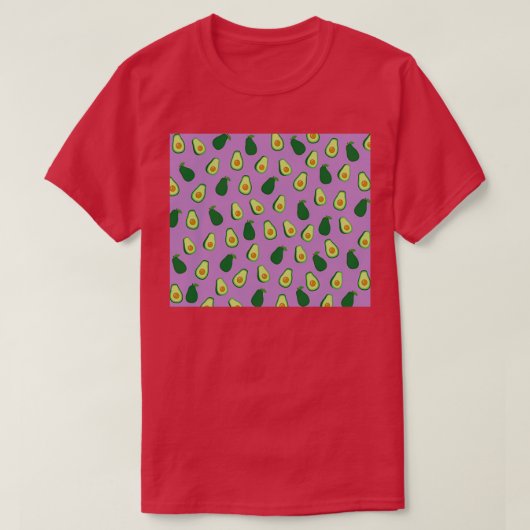 Lila Avocado Party T-Shirt (Design vorne)