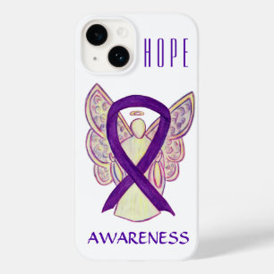 Lila Awareness Angel Ribbon Custom iPhone Case