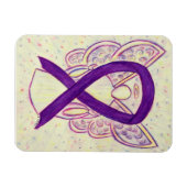 Lila Awareness Ribbon Engel Art Custom Magic Magnet (Horizontal)