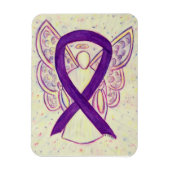 Lila Awareness Ribbon Engel Art Custom Magic Magnet (Vertikal)