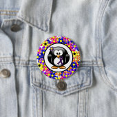 Lila Awareness Ribbon Penguin Button (Beispiel)