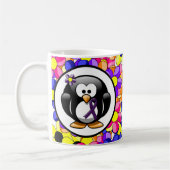 Lila Awareness Ribbon Penguin Kaffeetasse (Links)