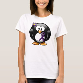 Lila Awareness Ribbon Penguin T-Shirt