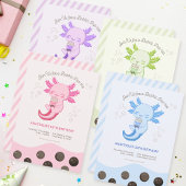 Lila Axolotl Bubble Boba Tea Girl Einladung