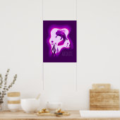 Lila Axolotprint Poster (Küche)