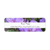 Lila Azalea-Blume adressieren Etiketten (Vorne)