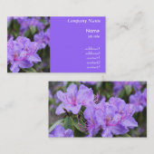 lila Azalea-Blume Visitenkarte (Vorne/Hinten)