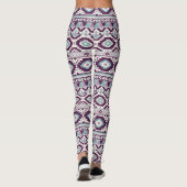 Lila Aztec Blend Women's Leggings (Rückseite)