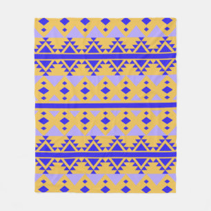 Lila Aztec-Stammmuster Fleecedecke