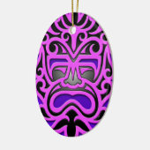 Lila aztekische Maske Keramikornament (Links)
