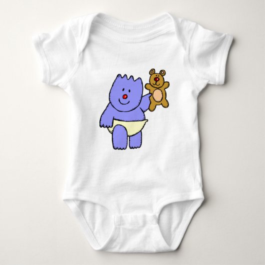 LILA BABY-BÄRN-SÄUGLINGS-SHIRT BABY STRAMPLER (Vorderseite)