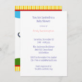 Lila Baby Dinosaurier Dusche Einladung (Vorne/Hinten)