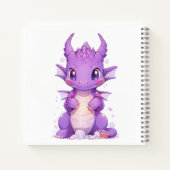 Lila Baby Dragon Notizblock (Rückseite)