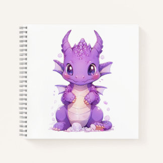Lila Baby Dragon Notizblock