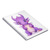 Lila Baby Dragon Notizblock (Rechte Seite)