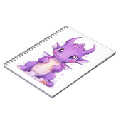 Lila Baby Dragon Notizblock (Linke Seite)