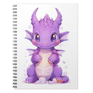 Lila Baby Dragon Notizblock