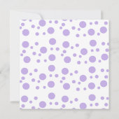 Lila Baby Einladung (Rückseite)