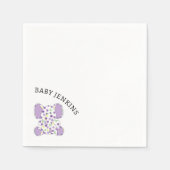 Lila Baby Elephant Serviette (Vorderseite)