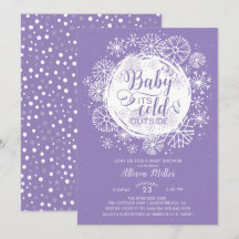 Lila Baby Es ist kalt draußen Einladung