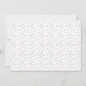 Lila Baby Girl Foto Birth Ankündigung (Rückseite)