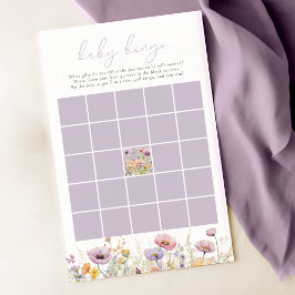 Lila Baby in Bloom Wildblume Baby Bingo Game