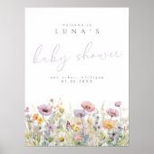 Lila Baby in Bloom-Wildblume Begrüßungspaket Poster (Vorne)