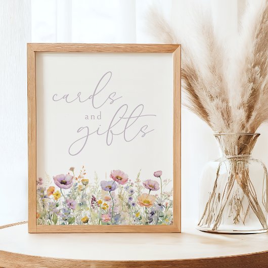 Lila Baby in Bloom Wildblume Karten und Geschenke Poster