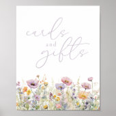 Lila Baby in Bloom Wildblume Karten und Geschenke Poster (Vorne)