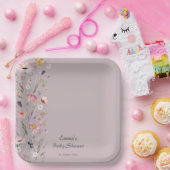 Lila Baby in Bloom Wildblume Kinderdusche Pappteller (Party)