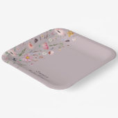 Lila Baby in Bloom Wildblume Kinderdusche Pappteller (Gewinkelt)