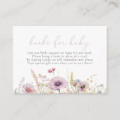 Lila Baby in Blütenbüchern für Wildblumen Begleitkarte (Vorderseite)